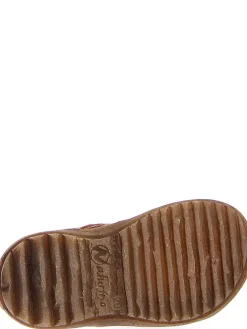 Leder-Sandalen in Hellbraun