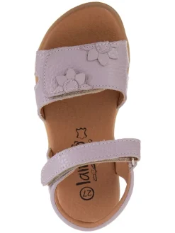 Leder-Sandalen in Lila