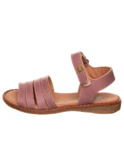 Leder-Sandalen in Lila