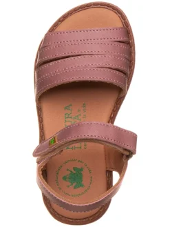 Leder-Sandalen in Lila