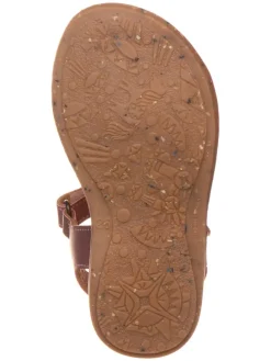 Leder-Sandalen in Lila