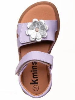 Leder-Sandalen in Lila