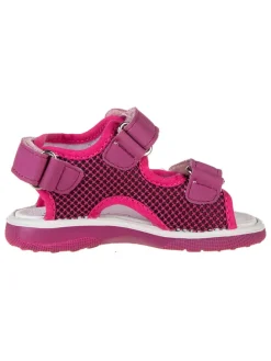 Leder-Sandalen in Pflaume