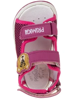 Leder-Sandalen in Pflaume