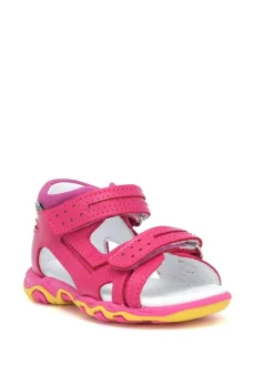 Leder-Sandalen in Pink