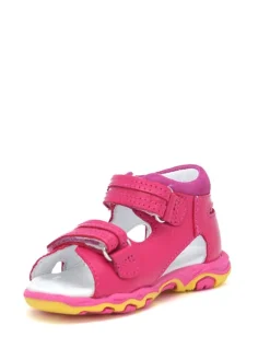 Leder-Sandalen in Pink
