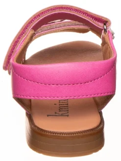 Leder-Sandalen in Pink