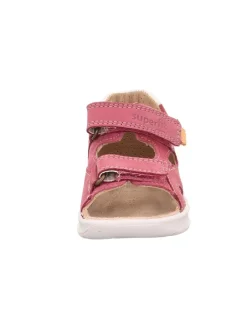 Leder-Sandalen in Pink