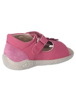 Leder-Sandalen in Pink