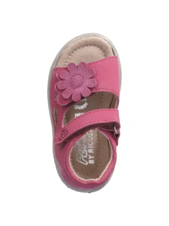 Leder-Sandalen in Pink