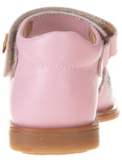 Leder-Sandalen in Rosa