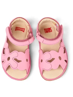 Leder-Sandalen in Rosa