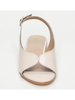 Leder-Sandalen in Rosa