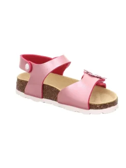 Leder-Sandalen in Rosa