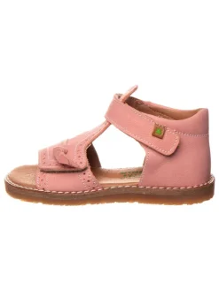 Leder-Sandalen in Rosa
