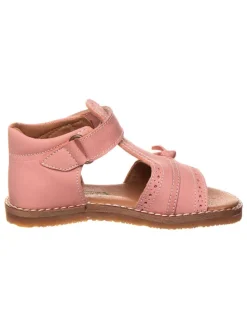 Leder-Sandalen in Rosa