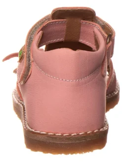 Leder-Sandalen in Rosa