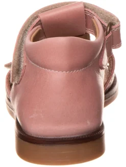 Leder-Sandalen in Rosa