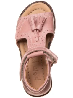 Leder-Sandalen in Rosa