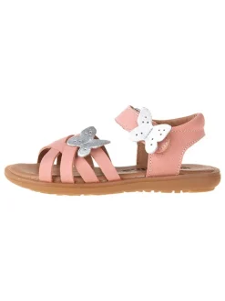 Leder-Sandalen in Rosa