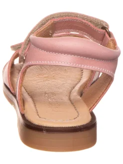 Leder-Sandalen in Rosa