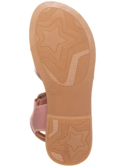 Leder-Sandalen in Rosa