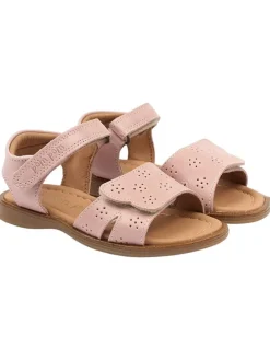 Leder-Sandalen in Rosa