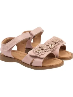 Leder-Sandalen in Rosa