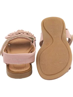 Leder-Sandalen in Rosa
