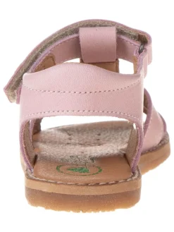Leder-Sandalen in Rosa