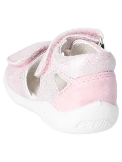 Leder-Sandalen in Rosa