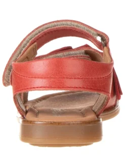 Leder-Sandalen in Rot