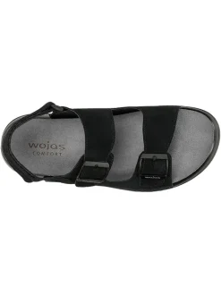 Leder-Sandalen in Schwarz