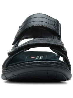 Leder-Sandalen in Schwarz