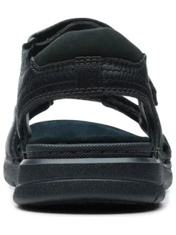 Leder-Sandalen in Schwarz
