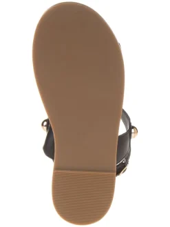 Leder-Sandalen in Schwarz