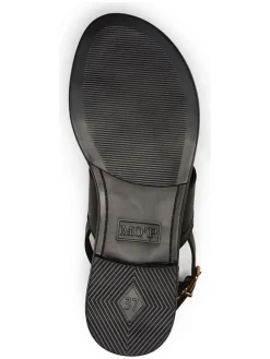 Leder-Sandalen in Schwarz