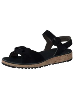 Leder-Sandalen in Schwarz