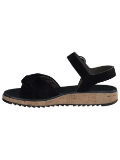 Leder-Sandalen in Schwarz