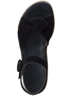 Leder-Sandalen in Schwarz