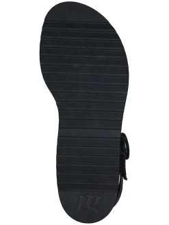 Leder-Sandalen in Schwarz