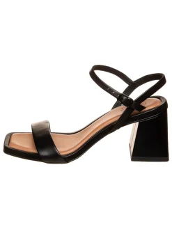 Leder-Sandalen in Schwarz