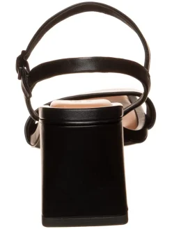 Leder-Sandalen in Schwarz