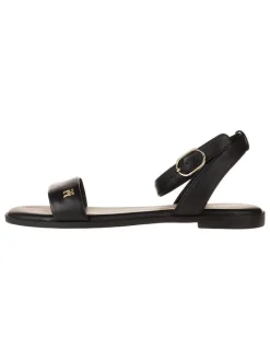 Leder-Sandalen in Schwarz