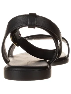 Leder-Sandalen in Schwarz