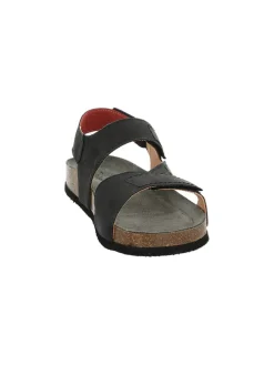 Leder-Sandalen in Schwarz