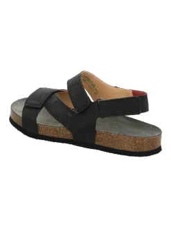 Leder-Sandalen in Schwarz