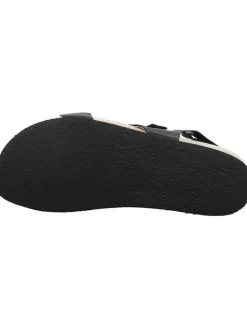 Leder-Sandalen in Schwarz