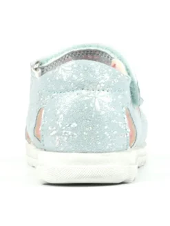 Leder-Sandalen in Türkis