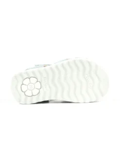 Leder-Sandalen in Türkis